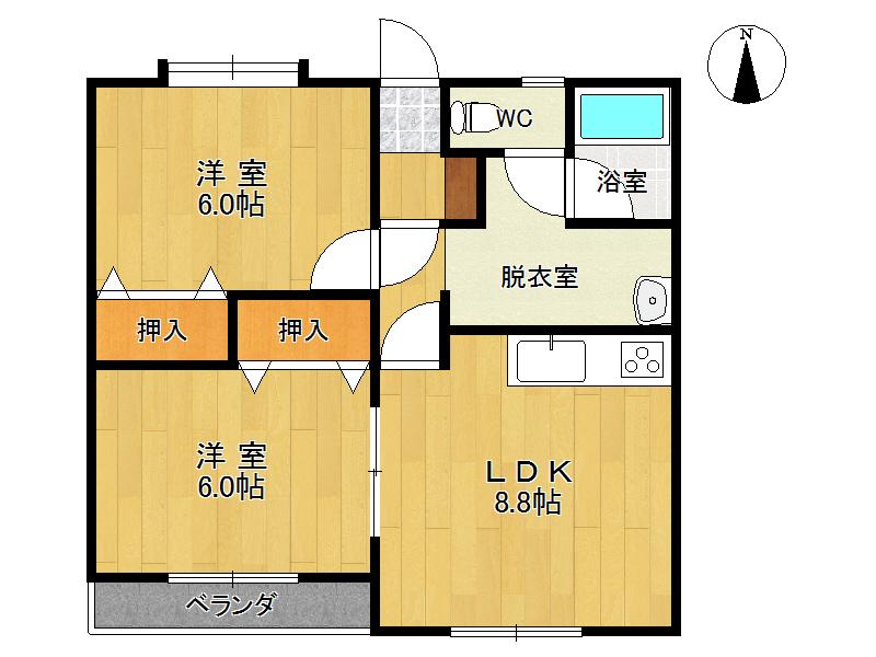 プリオールK・I（ケイアイ） 間取り