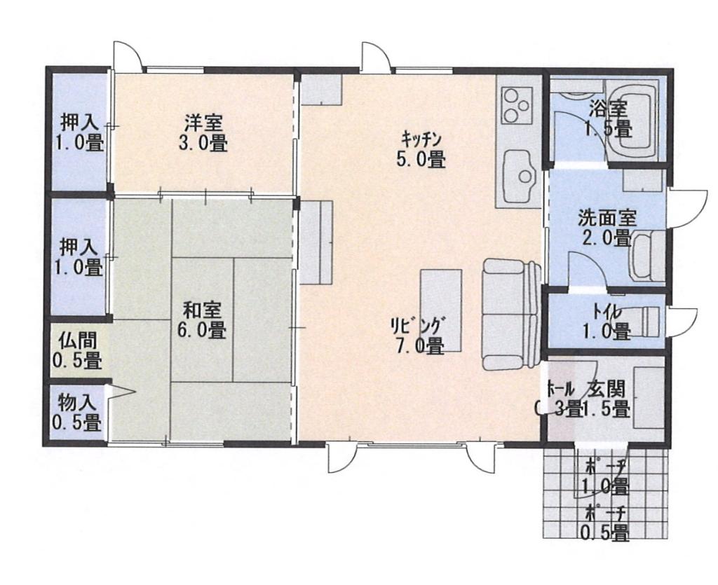 売家　上川郡新得町5条南2丁目23番地1 間取り