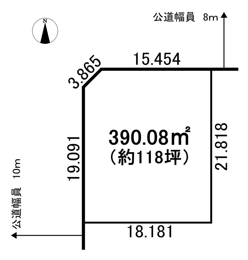♪北西角地♪東５南２４＿土地 間取り