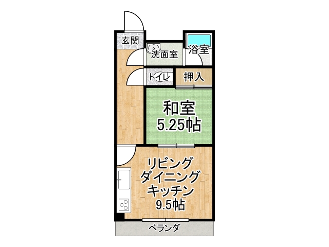 東５条南２２ クラックスコーポ ４０２号【※新オーナー様募集！１ＬＤＫ分譲ＭＳ！】 間取り