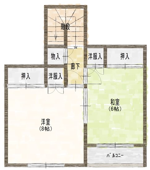 中古住宅4LDK 西16条南6丁目 1000万円 若葉小・８中学区 内観