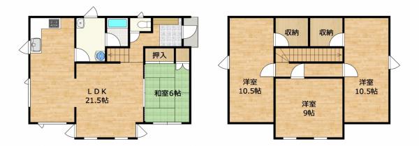 【リフォーム済】帯広市自由が丘６丁目　戸建て  間取り