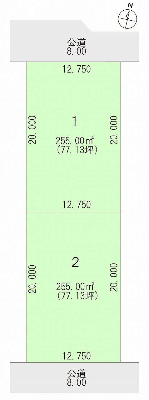 【2区画745万円・895万】芽室町東10条7丁目 間取り