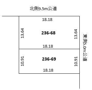 上士幌町　中古住宅(北東角地) 間取り