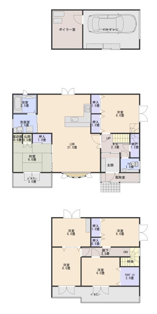 売中古住宅（西24南2）北東角地！ 間取り