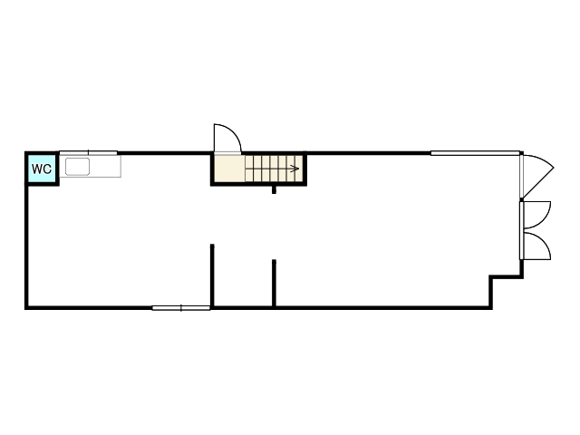 西５条南１３丁目【西５条通沿い！住居付き店舗！】  内観