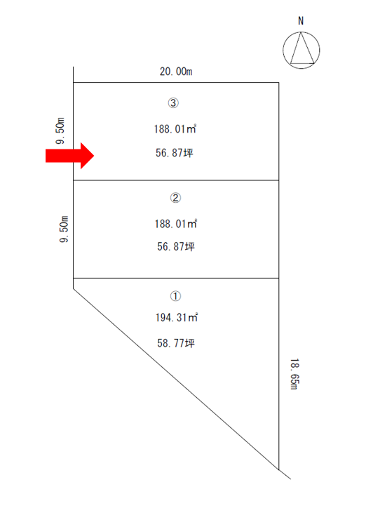 ３区画販売！グリーンパーク徒歩圏内！帯広市西７条南23丁目 内観