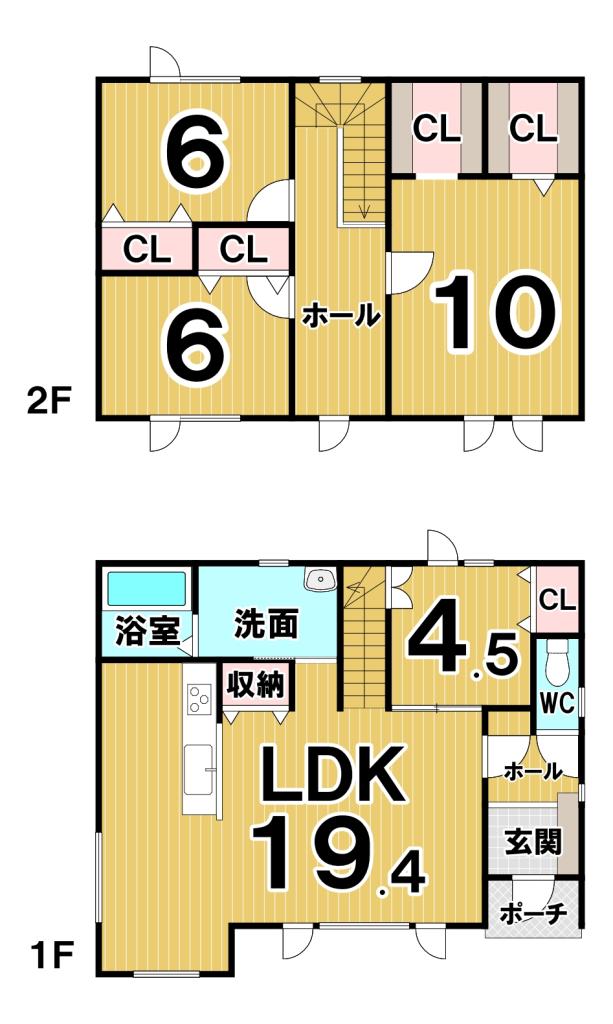 音更町緑陽台南区　東棟　新築戸建 間取り