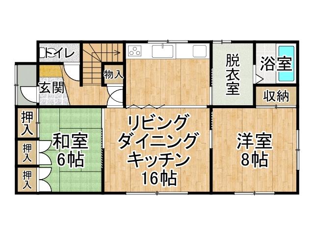 清水町南３条８丁目【清水町に５ＬＤＫの中古住宅登場！】 間取り