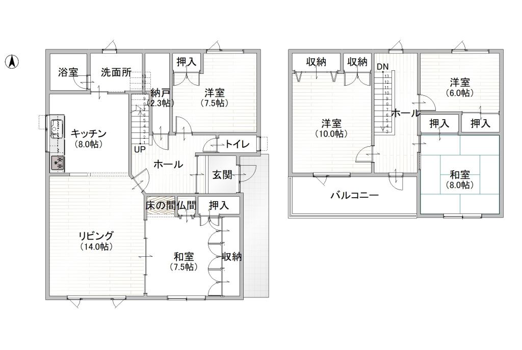 新町西3丁目のリノベ向き中古住宅♪ 間取り