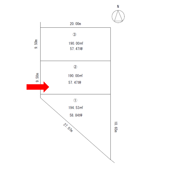【商談中】３区画販売！グリ―ンパーク徒歩圏内！帯広市西７条南23丁目 内観