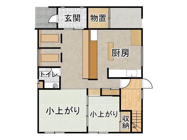 西１４条南３５丁目【平成３年増築！居酒屋店舗兼住宅が登場！】  間取り