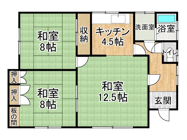 西１６条南３０丁目【南道路付き！リノベーション向け平家建！】   間取り