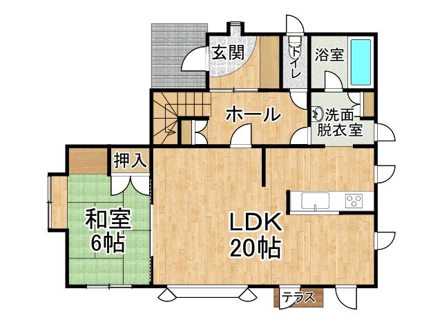 西２３条南４丁目【西エリアに４ＬＤＫの中古住宅登場！】  間取り