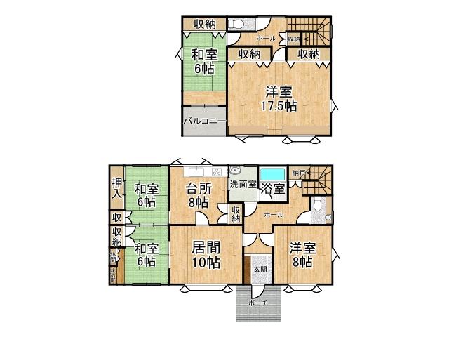 西１７条南５丁目【北東角地！敷地面積約１８０坪！】 間取り