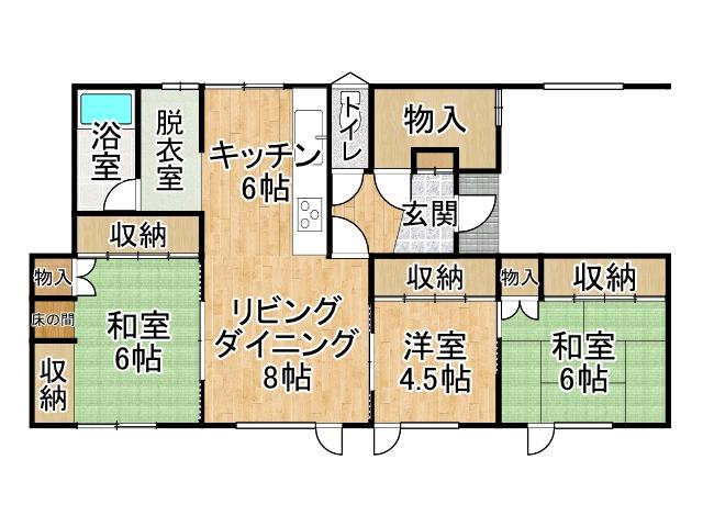 音更町駒場南１条通【長閑な住宅街でのんびりスローライフ♪】  間取り