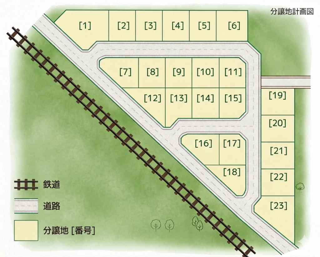  【新規分譲地全23区画】札内セントラルガーデン　③南道路 内観