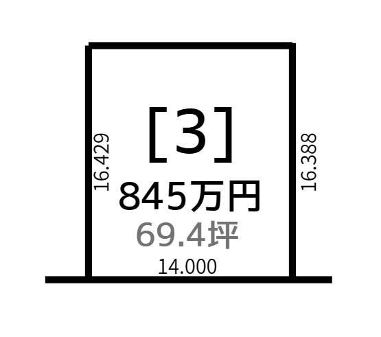  【新規分譲地全23区画】札内セントラルガーデン　③南道路 間取り