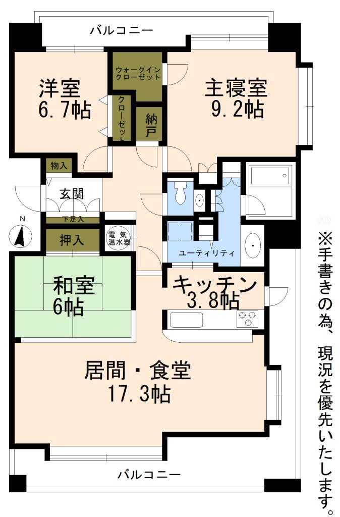 パシフィック西7条プラネット 間取り