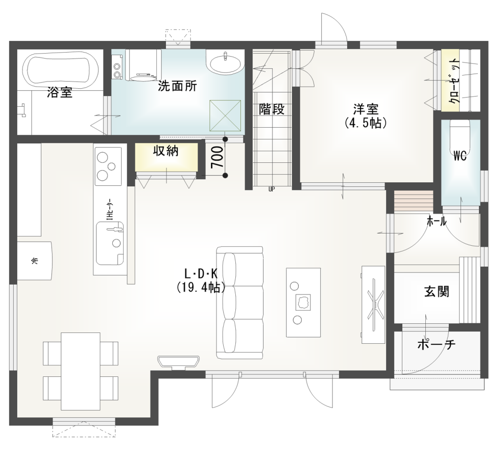 【予約受付中】緑陽台南区　東棟　新築住宅 間取り
