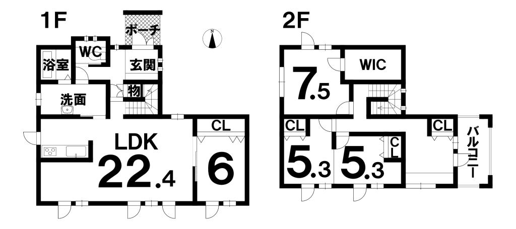 帯広市西16条北2丁目　中古戸建 間取り