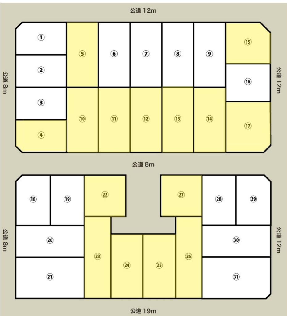   【大型造成地】※フレスポまで徒歩7分！！第1期販売！！　帯広市西2条南34丁目：区画㉙ 間取り