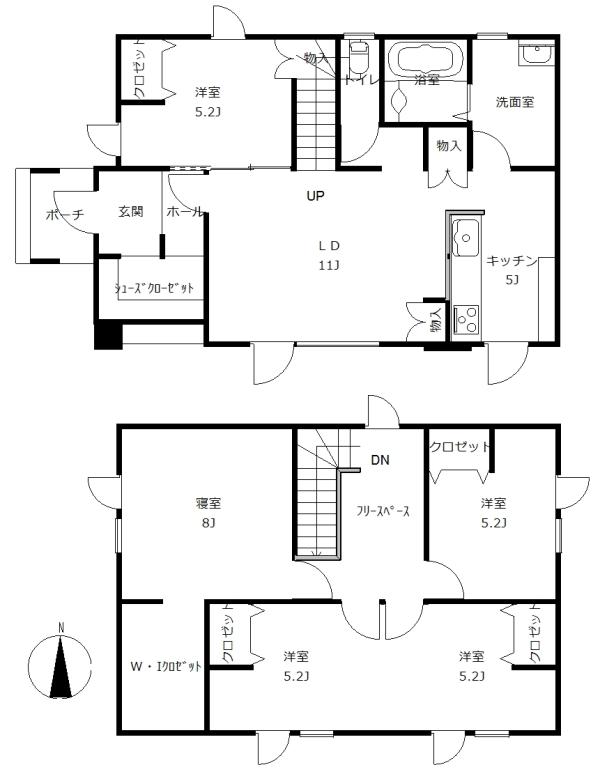 【2015年築】西25条南1丁目　中古住宅 間取り