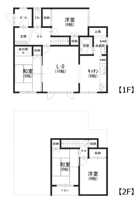 帯広市西十八条南32丁目1番地20（北西角地）【売中古住宅２階建（旧耐震基準）：4LDK】 間取り