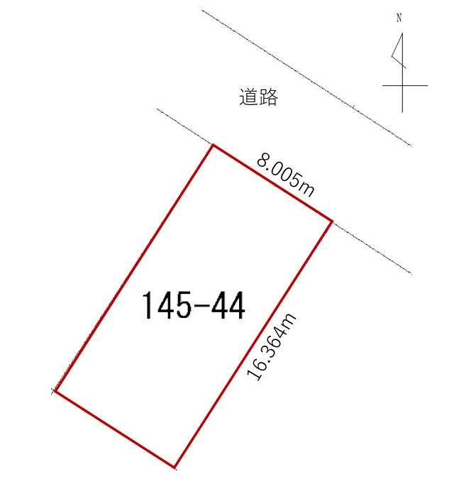 札幌市北区北33条西11丁目　売土地（約39.6坪）建築条件なし　※解体更地渡し 間取り