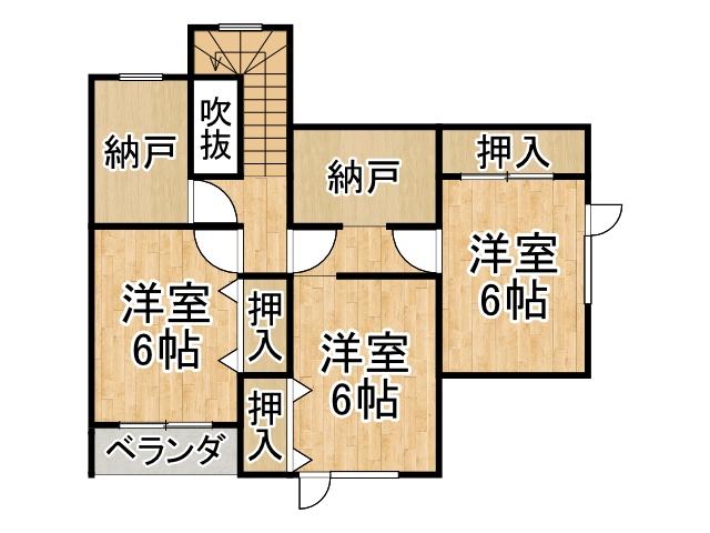 音更町共栄台西１３【２００９年に全部屋の天井・壁リフォーム！】 内観