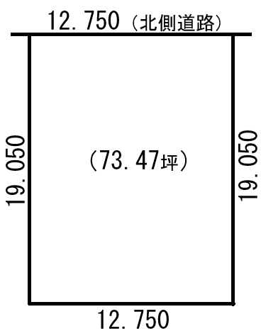 西17条南3丁目 73.47坪 900万円 建築条件付 間取り