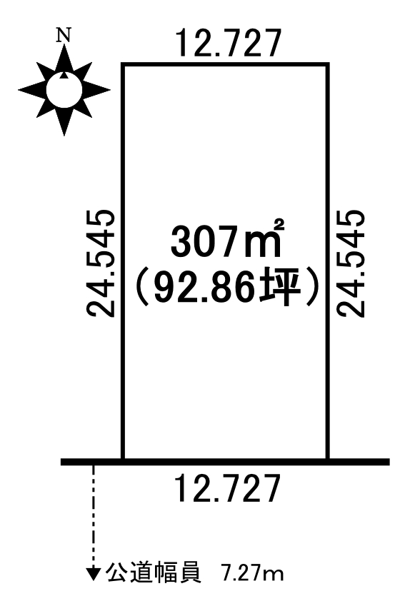 ♪南道路♪西１４北４＿土地 間取り