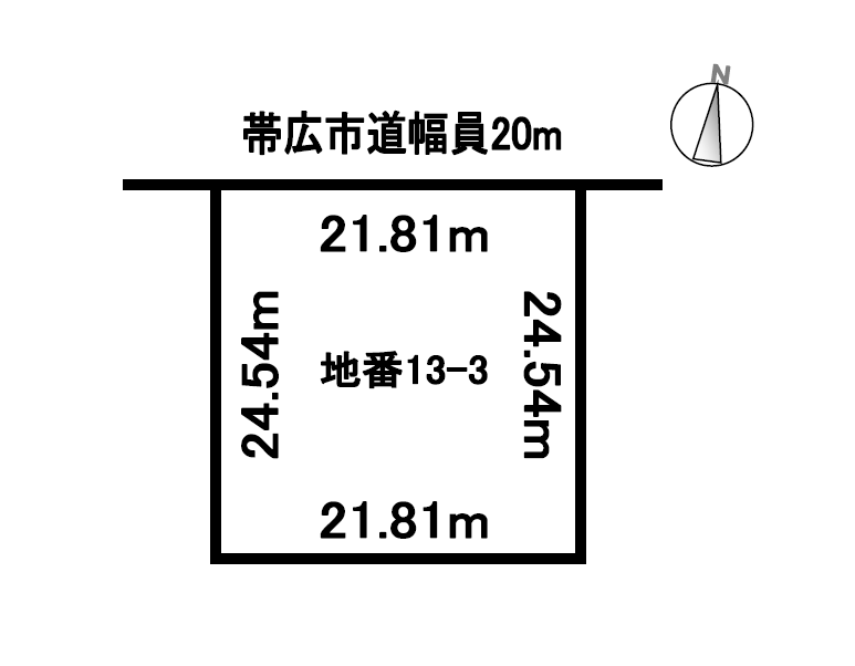 西6北1　約160坪土地 間取り