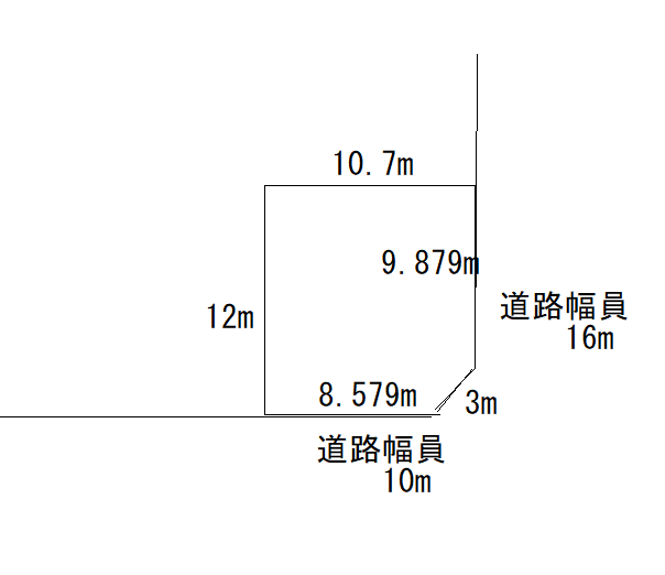 帯広市白樺16条西9丁目　売土地 間取り