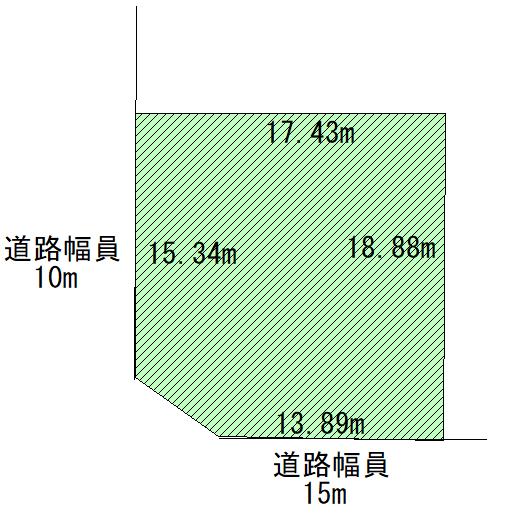 売土地　幕別町札内　南西角地 間取り