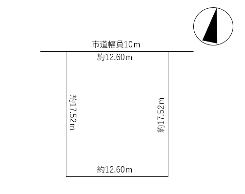 帯広市西24条南3丁目　売土地 間取り