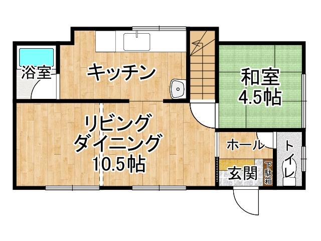 西１６条北２丁目【南西角地！リフォーム向き中古物件！】 間取り