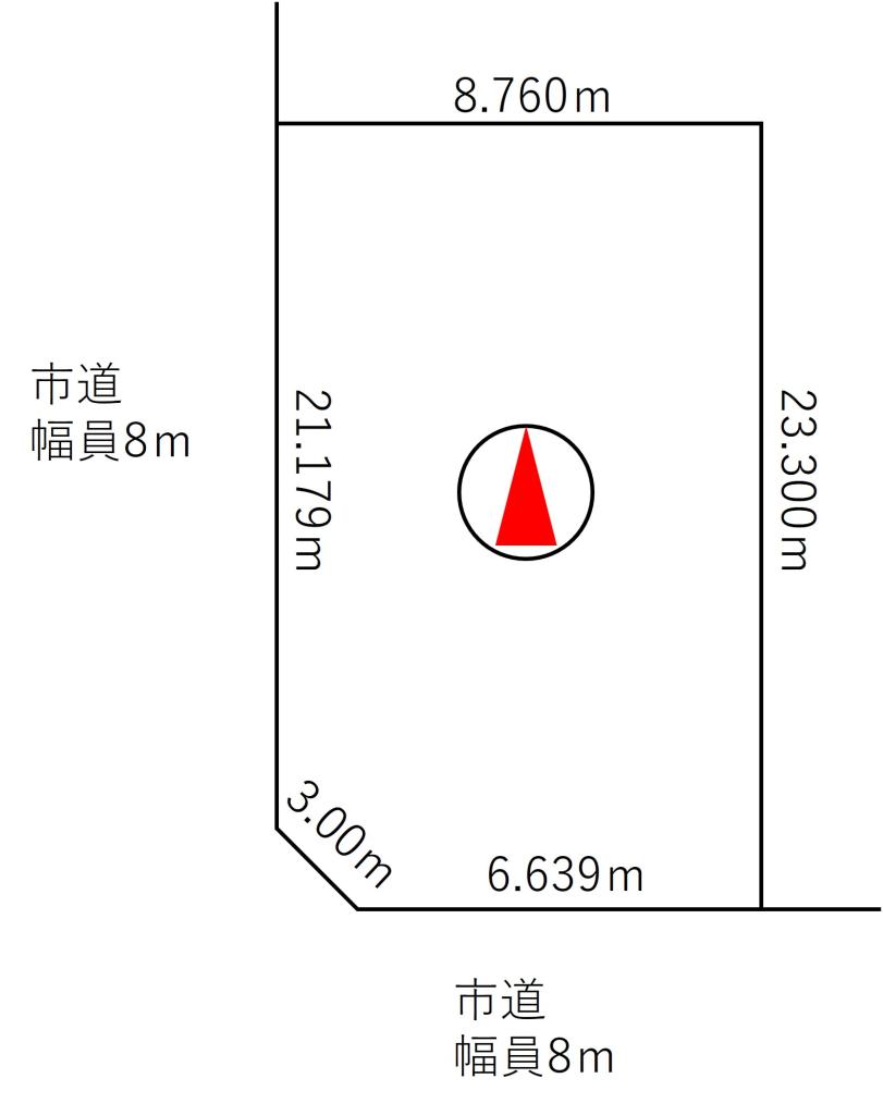 西１６条南５丁目　南西角地 間取り