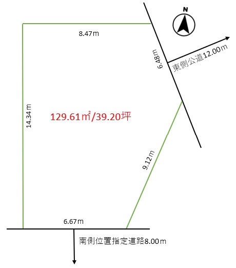 音更町共栄台東10丁目　売土地　※西隣の土地建物も売出し中 間取り