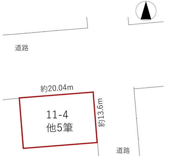 芽室町東2条1丁目　売土地（約82.4坪）建築条件なし※解体更地渡し 間取り