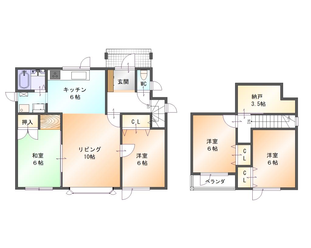 西22南4　売家（リフォーム済）　 間取り