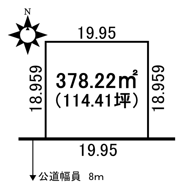 ♪南道路♪西１８南３＿土地 間取り