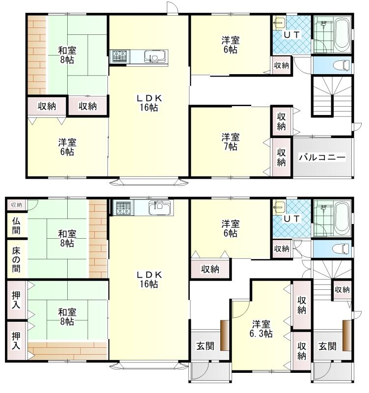 音更町北鈴蘭北3丁目戸建て 間取り