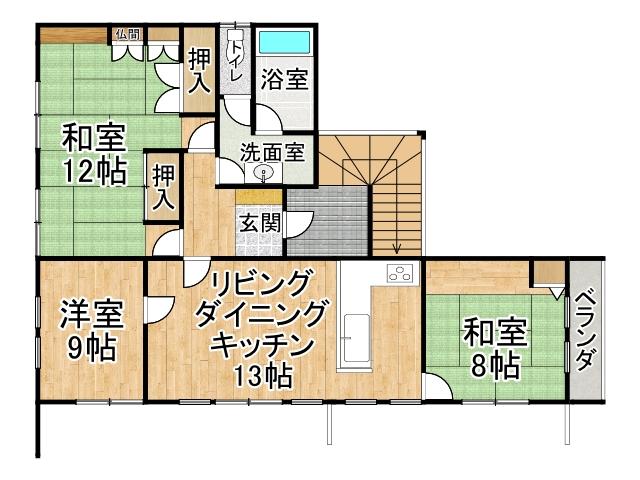 西５条南２４丁目【西５条通沿いに店舗付き住宅登場！】 - コピー 内観
