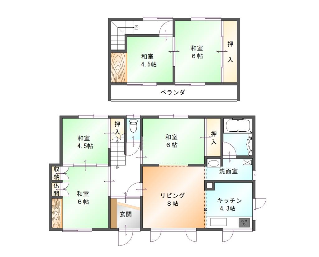 音更町新通北2丁目　売家 間取り