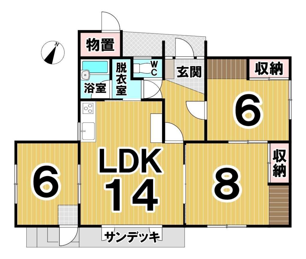 清水町南２条１２丁目　中古平家 間取り