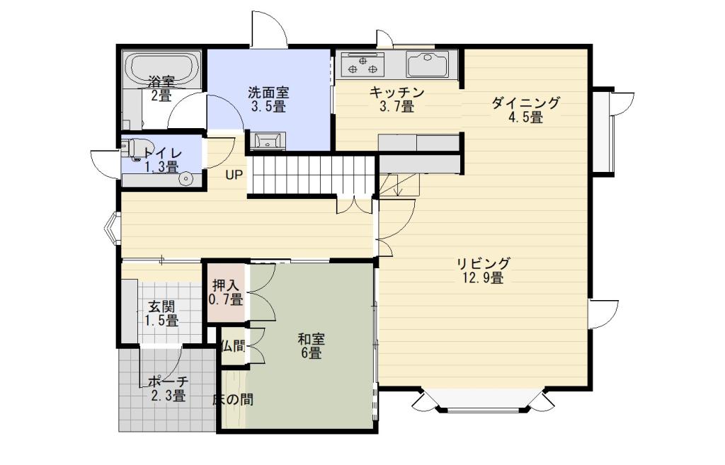 帯広市西24条中古住宅 間取り