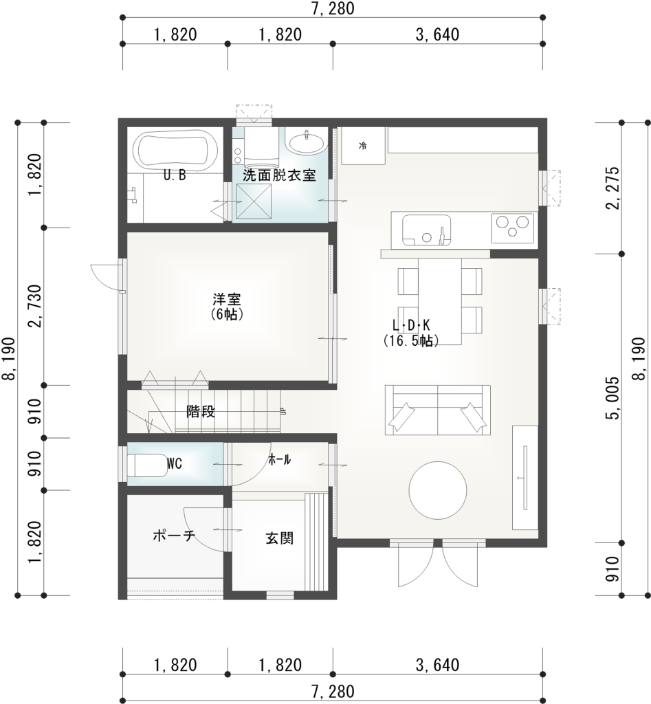 【予約受付中】東6南19B棟　新築住宅 間取り