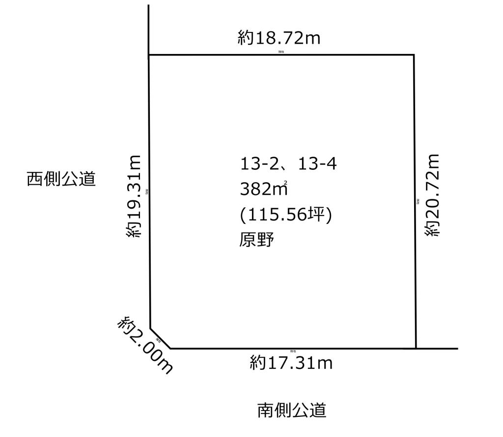 音更町木野西通19丁目　売土地 間取り