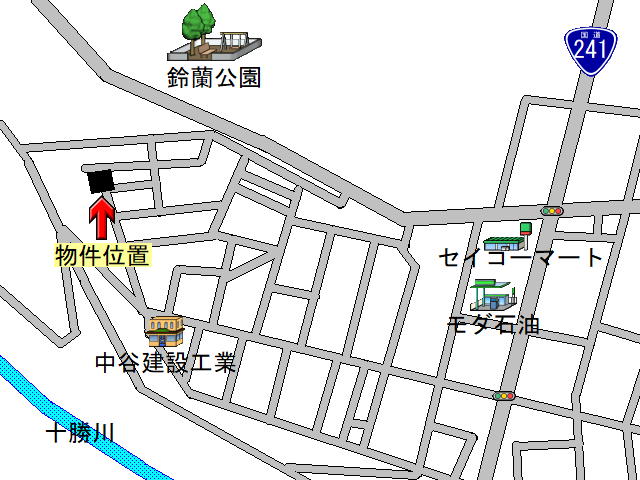 売地　木野公園下町9番5 間取り